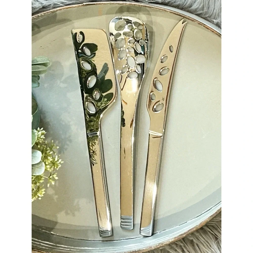 WMF Cheese Set Nuova Serving Utensil Set Of Three- Cheese Knives & Serving Spoon